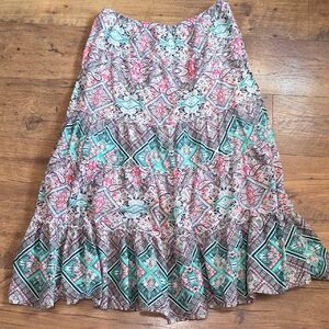 Style & Co. Multicolor A-Line Skirt